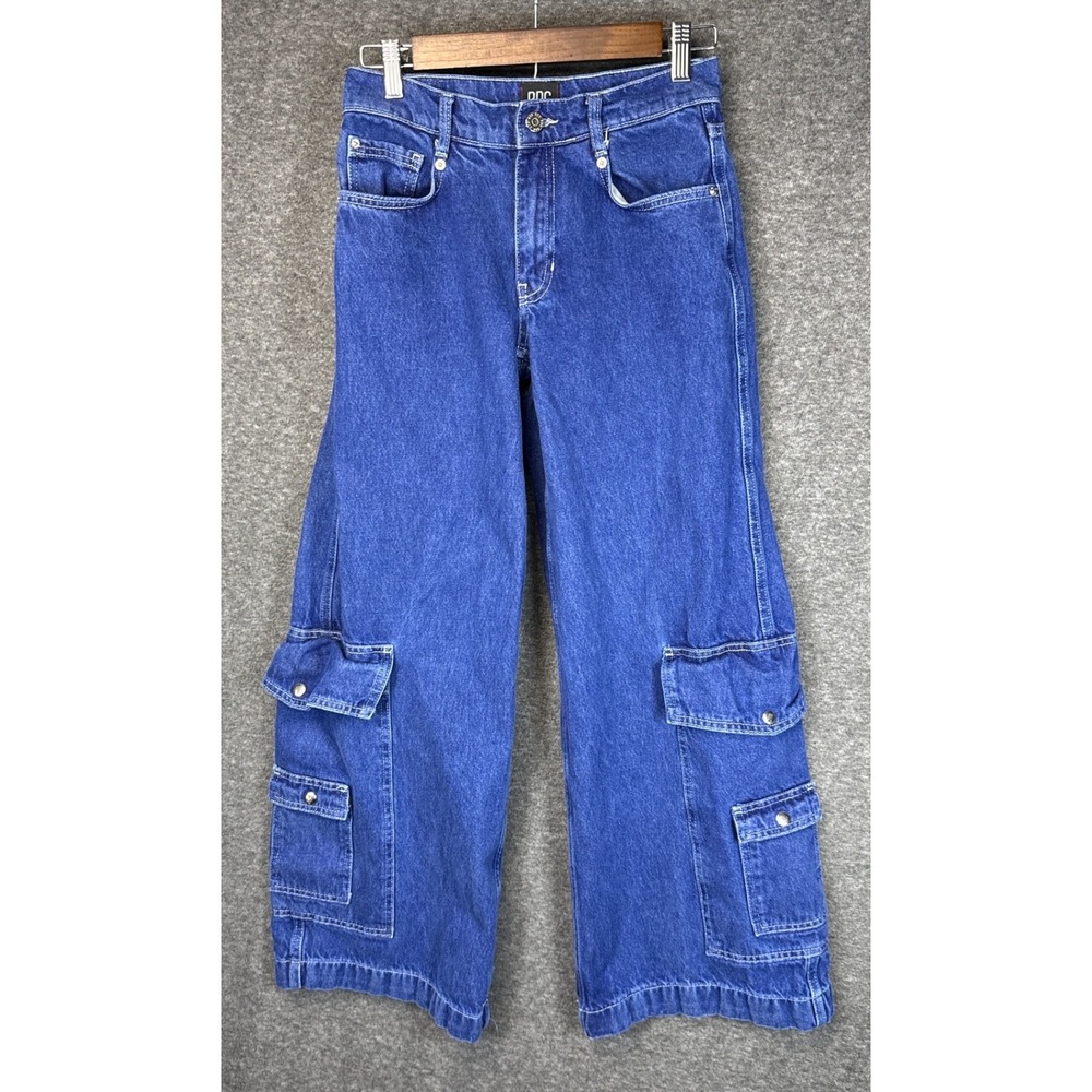 BDG Urban Outfitters Presley Wide Leg Cargo Blue Jeans Size 24 Flare‎ Baggy Y2K